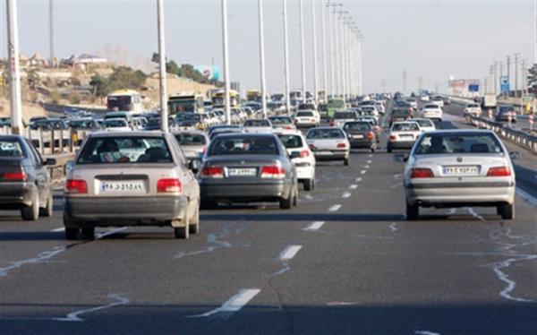 ترافیک سنگین در آزادراه تهران، قم