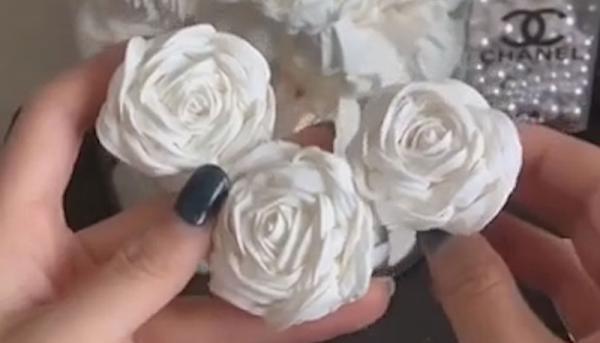 درست کردن گل با دستمال کاغذی