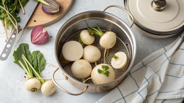 طرز پخت شلغم بخارپز خوش طعم و مقوی در خانه