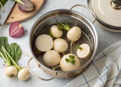 طرز پخت شلغم بخارپز خوش طعم و مقوی در خانه